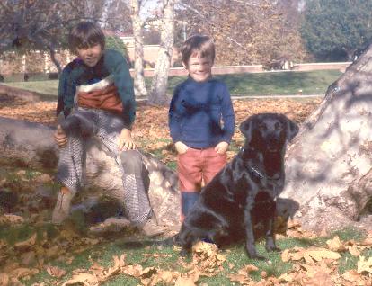 Miss Homefield and boys at UCLA